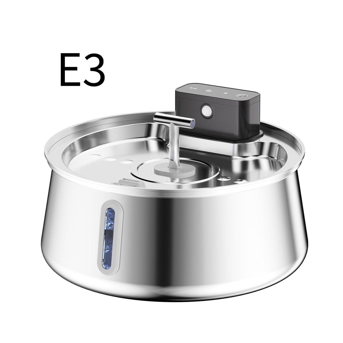 Wireless Pet Water Fountain with 4L Capacity, 304 Stainless Steel, Smart Sensor Water Circulation, Rechargeable Battery, and Type-C Charging for Cats and Dogs in Indoor Spaces (E3)