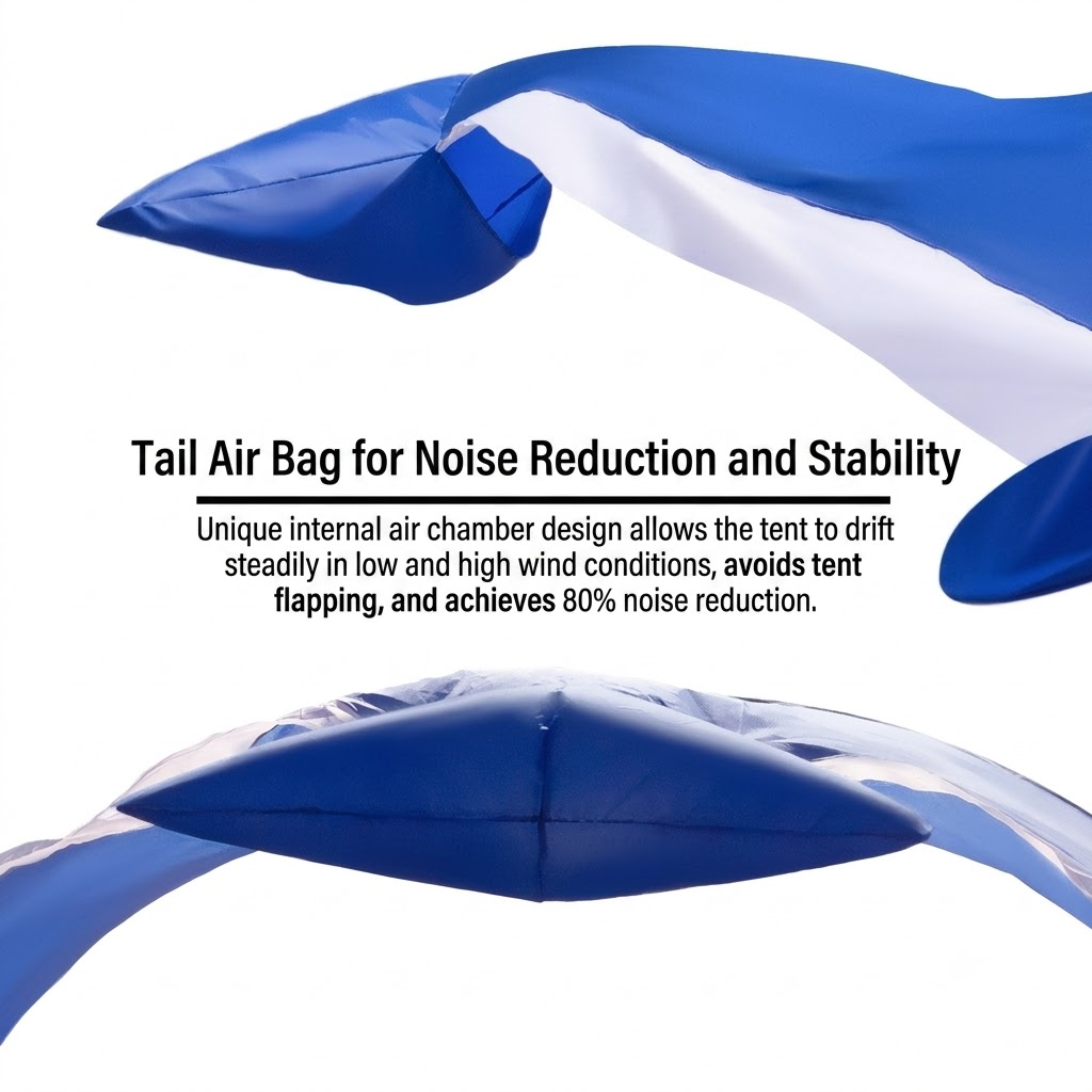 Whale-Shaped Beach Wind Shelter – Ultra-Light 1 kg Portable Sun Shade Tent, Spacious for 2-3 People, Quick Setup Open Design for Seaside Relaxation and Family Outings (Blue)