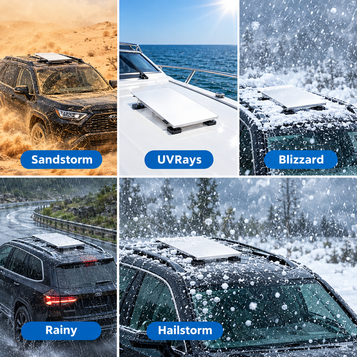 Magnetic Vehicle Mount for Starlink Mini, Aluminium Alloy Car Mount with 4 Heavy-Duty Magnetic Bases, X-Shape Stable Bracket for Outdoor Travel, Marine and Off-Road Use (White)