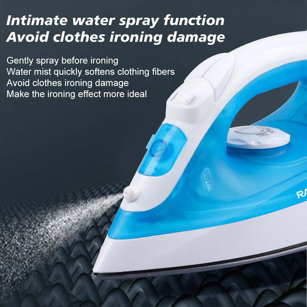 Handheld Electric Steam Iron with Ceramic Non-Stick Soleplate, 1200W Fast Heating for Garment Wrinkles, Vertical and Horizontal Steaming for Home Laundry, Travel, and Daily Fabric Care (Blue)