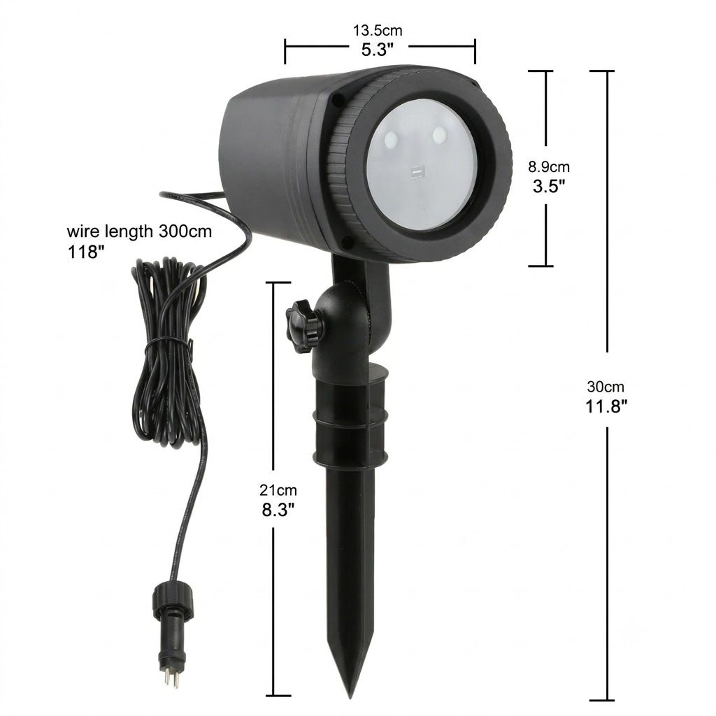 Outdoor Waterproof Laser Projection Light with RGB Dynamic Starry Sky Effect β Ideal for Garden, Lawn, Patio, Christmas Tree, and Party Decoration with Remote Control and Timer (Black)
