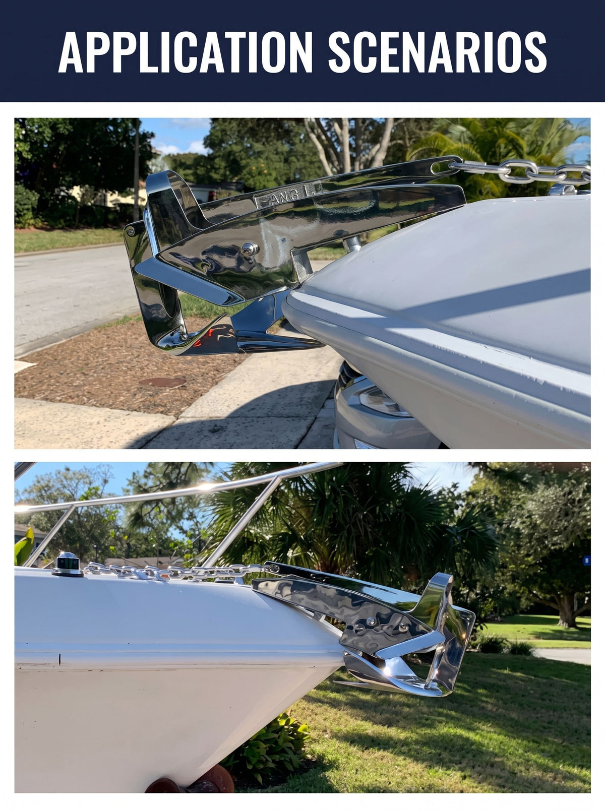 Marine Grade Stainless Steel Boat Anchor Roller Bracket with Dual Rollers and Anchor Stopper for Bow Mounting, Corrosion Resistant Anchor Retrieval System for Boats and Yachts (Straight Base 10-20KG)