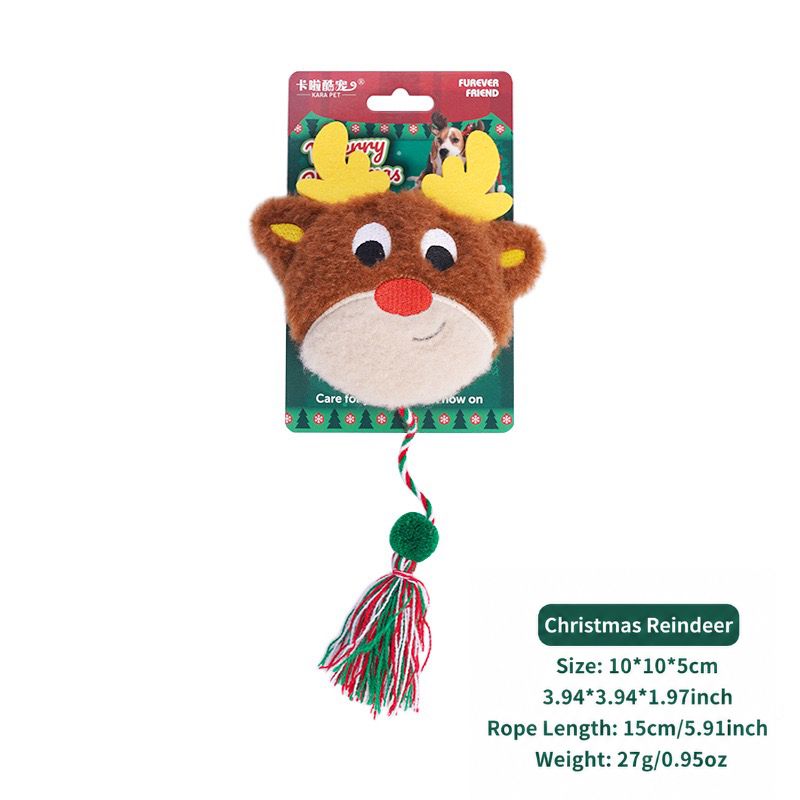 Delightful Christmas Catnip Cat Toys Set with Crinkle Sound β Soft Plush Biting and Kicking Playmates for Your Feline, Perfect Holiday Gift to Keep Indoor Cats Entertained and Self-Amusing (Christmas Reindeer)