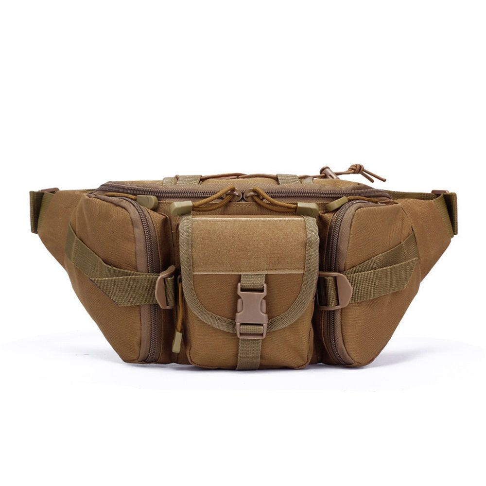 Waist Bag for Men Outdoor Waist Bag Daily Life Big Waist Bag Bicycle Camping Hiking Hunting Fishing(muddy color)