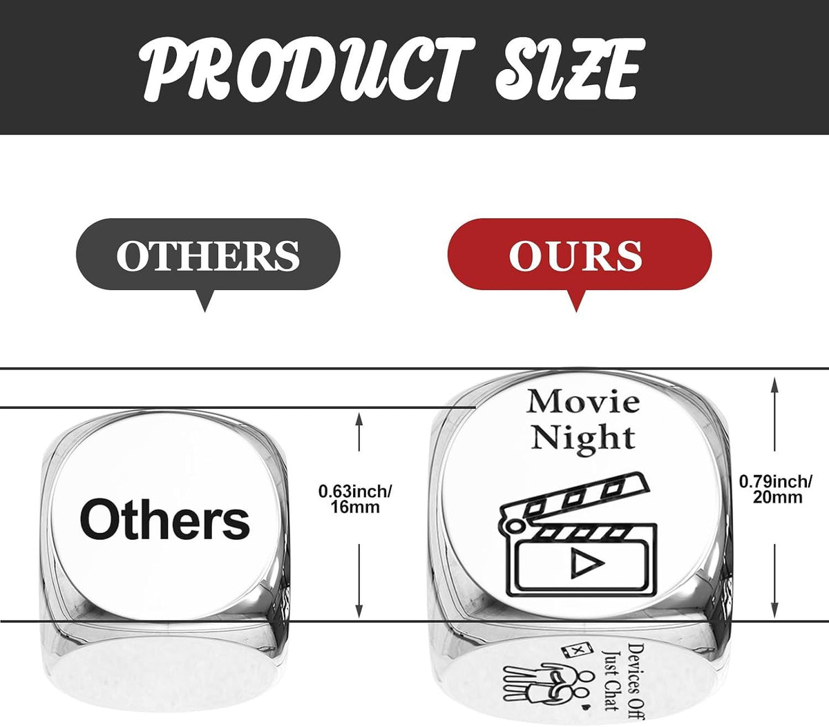 Valentine's Day Gifts for Boyfriend, Girlfriend, Best Friend – Date Night Ideas Dice for Him/Her, Funny Present for Birthday, Valentine's Day or Daily Surprise