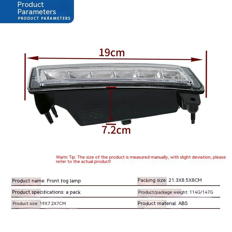 Car LED DRL Fog Light, for Driving Lamp Daytime Running Light Bumper Lamp Front fog lights and daytime running lights