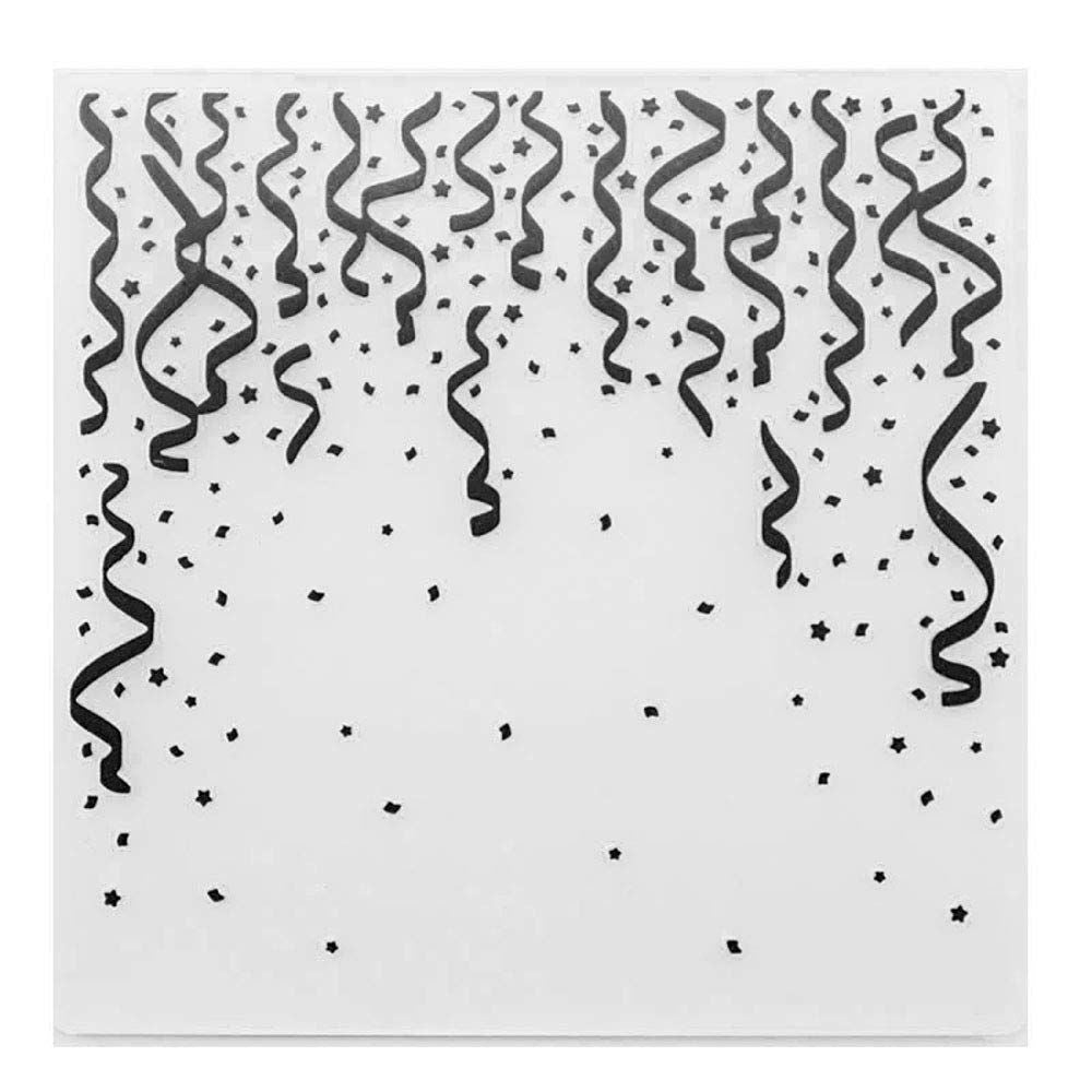 Waves Line Snow Flower Plastic Template Embossing Folders for Scrapbooking Card Making Christmas Album Decors 5.9 Inches