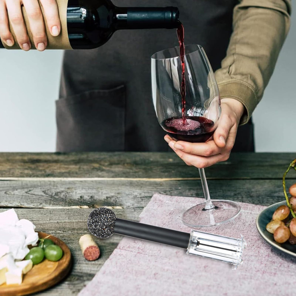 Cork Popper Electric Wine Opener Easy Air Pump Pressure Red Wine Bottle Opener Cork Remover Corkscrew Tools, Wine Cork Remover Pump
