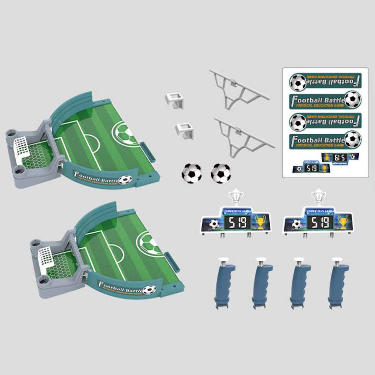 Mini Table Football Game, Tabletop Soccer Game Set, 2 Players Interactive Desktop Football Battle Board Game for Home Party