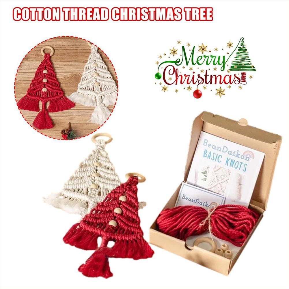 Crochet Kits for Beginners,DIY Wall Hanging Christmas Tree Craft Starter Kit with Step-by-Step Video Tutorials for Adults Kids