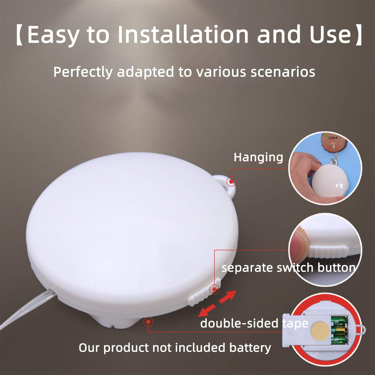 Christmas Window/Wall/Door Light Decorations, with Suction Cup and Switch Button, for Outdoor Yard Indoor Room Front Door