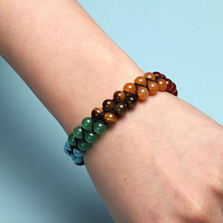 Bead Chakra Bracelet 7 Chakra Healing Crystal Bracelet Yoga Stone Bead Bracelet Meditation Relaxation Anxiety Bracelet