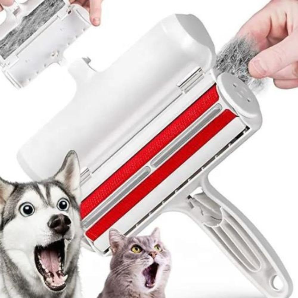 Hair Remover and Reusable Roller and Dog Hair Remover for Furniture, Couch, Carpet, Clothing and Bedding - Portable, Multi-