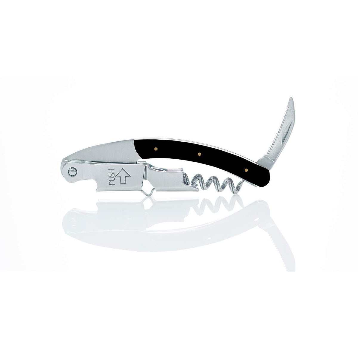 Manual Wine Corkscrew Pine Wood Handle Corkscrew and Foil Knife, Multifunctional One-piece Waiter Corkscrew, Mostly Used