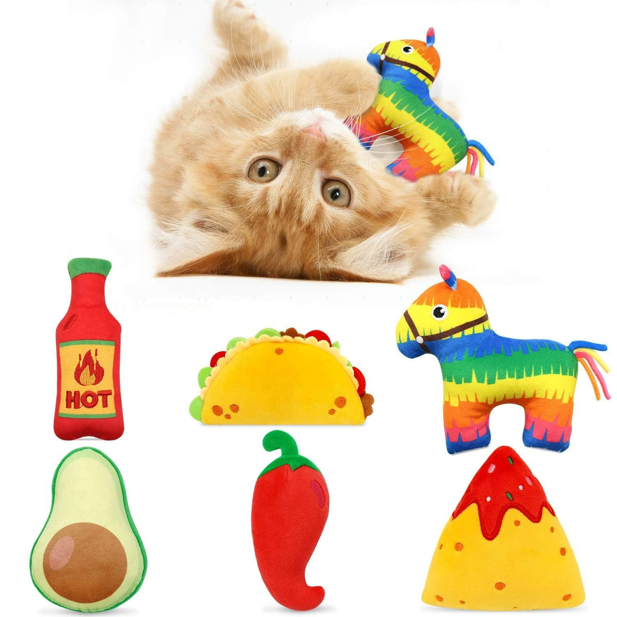 Toys for Indoor Cats Cat Toys Dental Health Kitten Toys Cat Chew Toy Cat Toys for Cats Birthday Gift for Cat Lovers 6 Pack