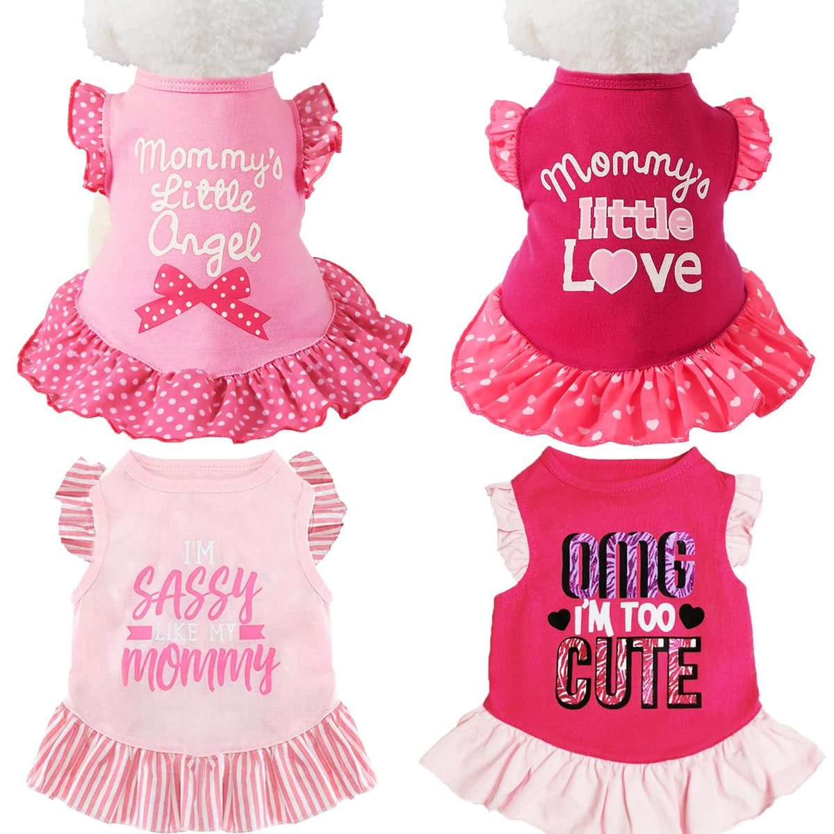 Cuter Dog Tulle Dress, Dog Valentines Outfit, Dog Clothes for Small Dogs Girl, Funny Dog Clothes, Pet Cat Apparel.