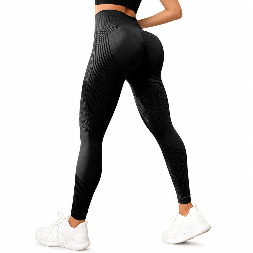 Women’s High Waisted Leggings, 3D Sculpting Butt Lifting Yoga Pants, Quick Dry Squat Proof Workout Tights for Yoga, Gym, Running and Daily Wear