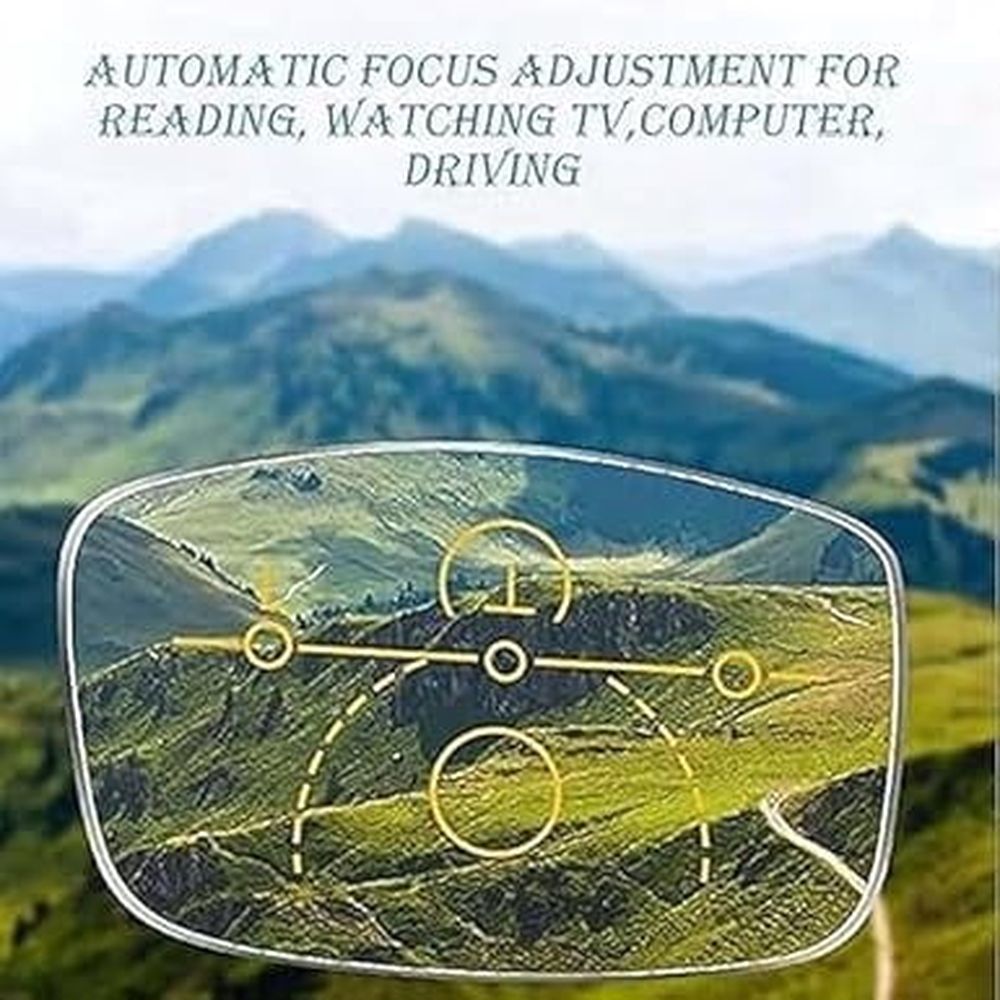 Self Adjusting Glasses Far And Near, Blue Self Adjusting Intelligent Dual Focus Auto Focus Reading Glasses For Men Women