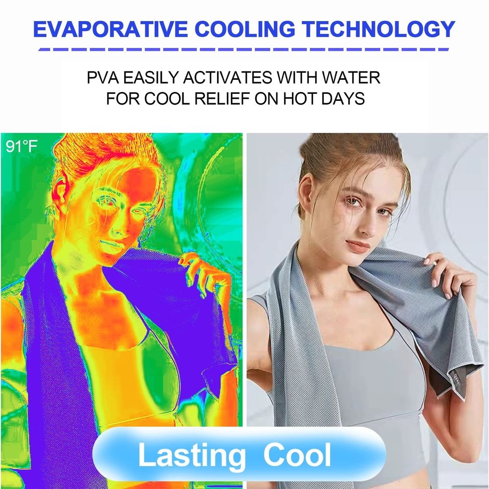 5s Cooling Neck Towels, Cooling Neck Wraps, Soft Ice Chilly Towels for Hot Weather Workout, Gym, Fitness, Running, Yoga, Sport & More Activities