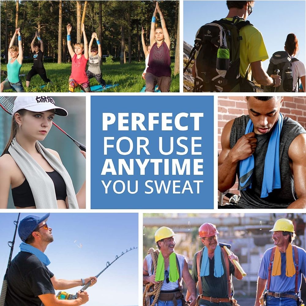 5s Cooling Neck Towels, Cooling Neck Wraps, Soft Ice Chilly Towels for Hot Weather Workout, Gym, Fitness, Running, Yoga, Sport & More Activities