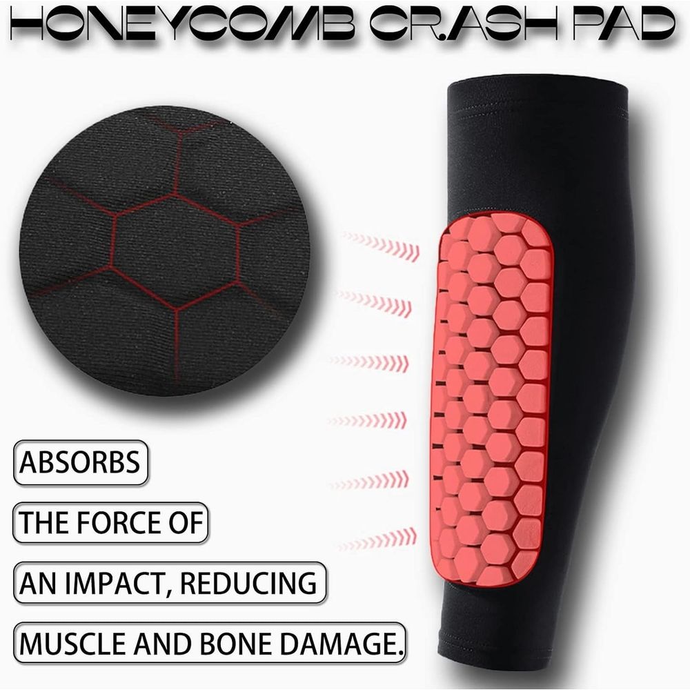 Shin Defender Shin Guards Kids, Soccer Shin Guards for Youth Adult, Lightweight Calf Protective Gear for Football Soccer with Honeycomb Pads
