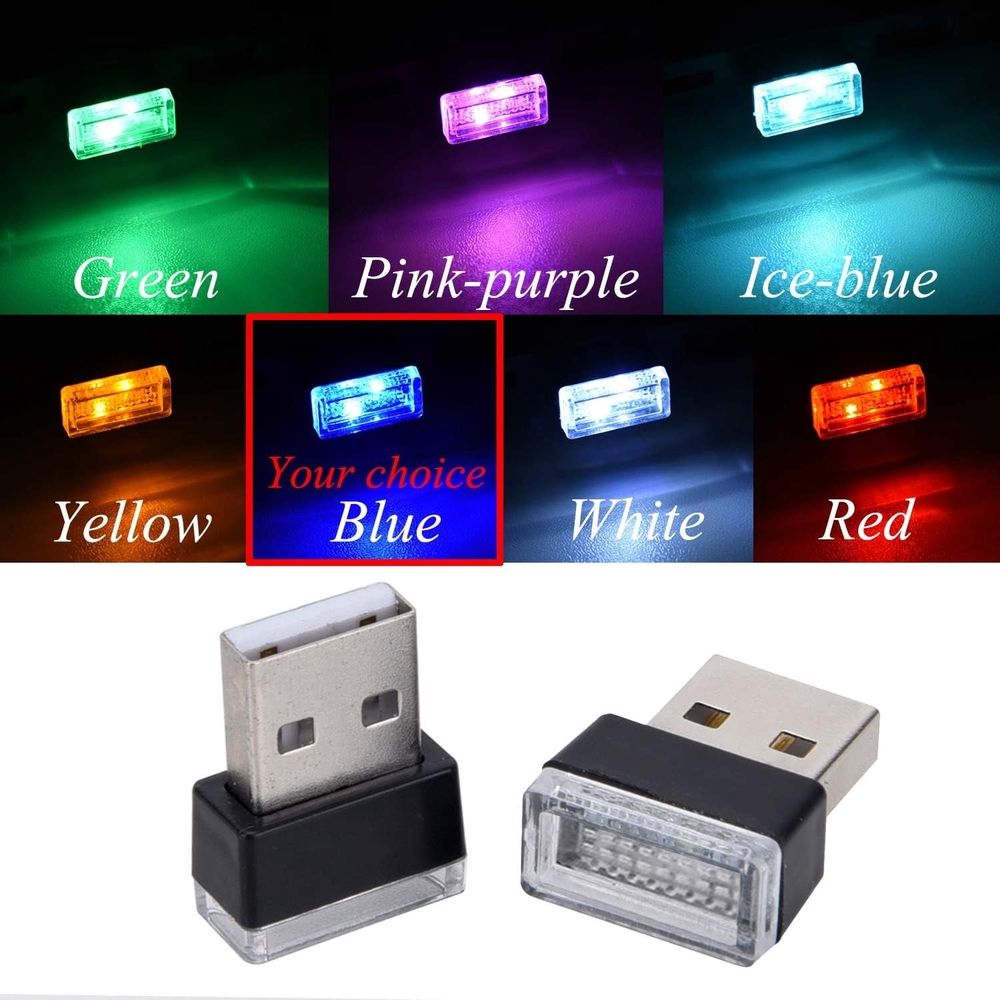 USB Car Interior Atmosphere Lamps,USB-powered ambient lighting for car interiors (4pc)