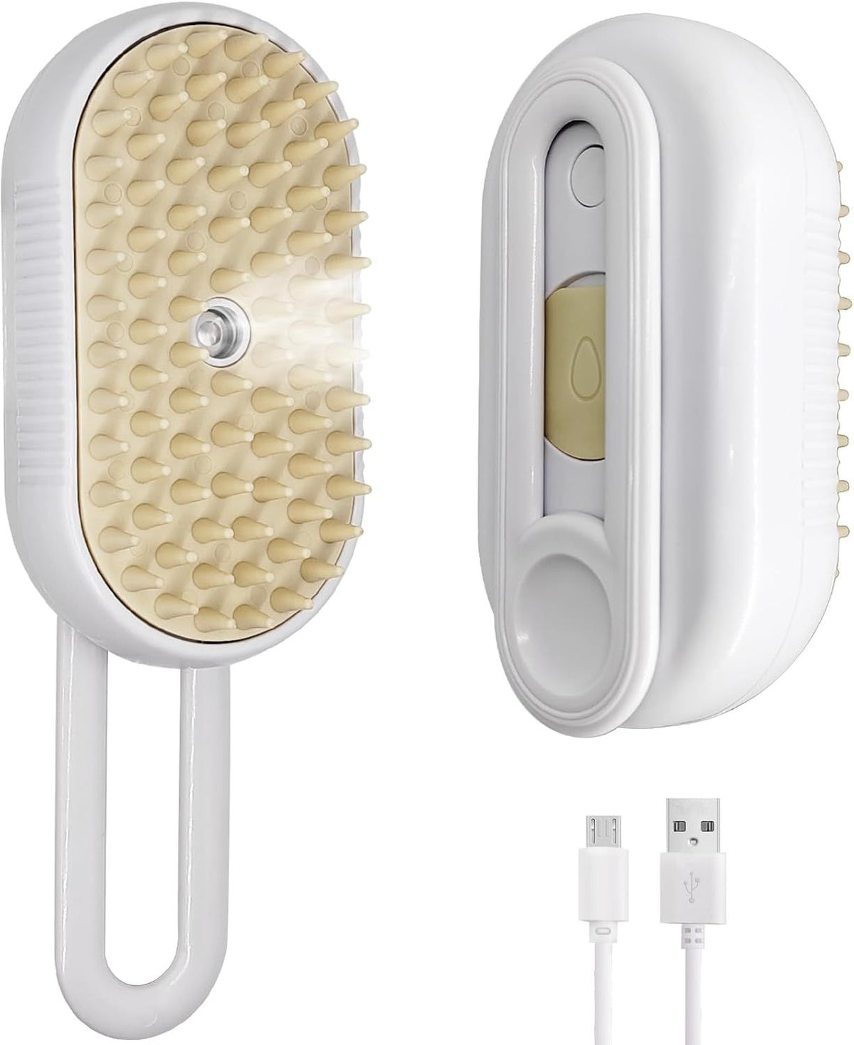 Mist Cat Brush, Soft Bristles,With Steam - Rechargeable, Anti-Static, Massage, Cleaning, Shedding & Combing All In One