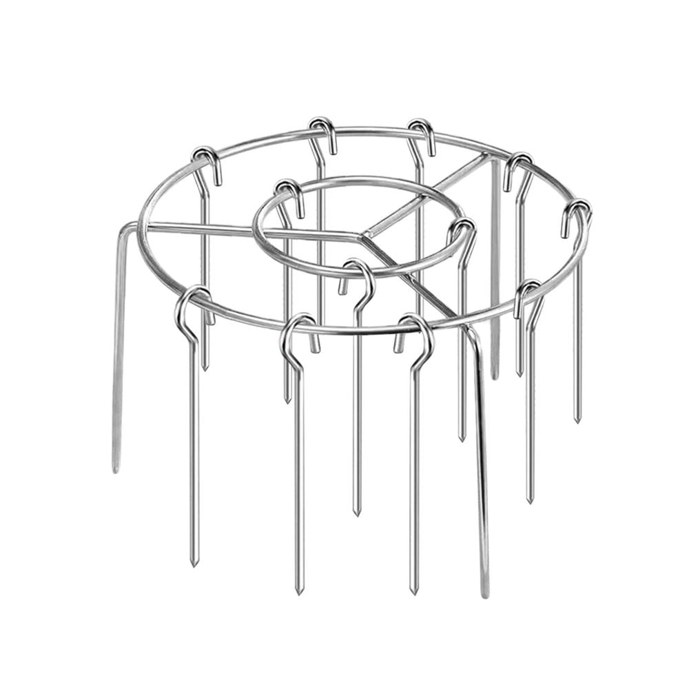 Air Fryer Skewers | 12 Stainless Steel Vertical Meat Skewers for 3-6QT Air Fryers | Rotisserie Style Grill Accessory for Even Cooking | Kabob Rack for Chicken, Vegetables, Kebabs