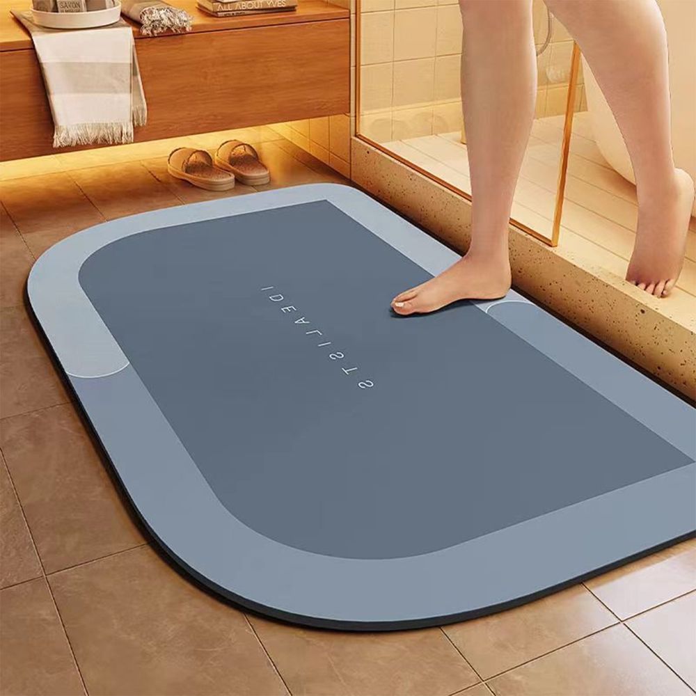 Diatomite Bathroom Floor Mats - Super Absorbent Quick Drying Bath Mat - Non Slip Shower Mat for Sink Toilet Doorway - Washable Entryway Rug - 16x23.62 Inches - for Home Bathroom Kitchen