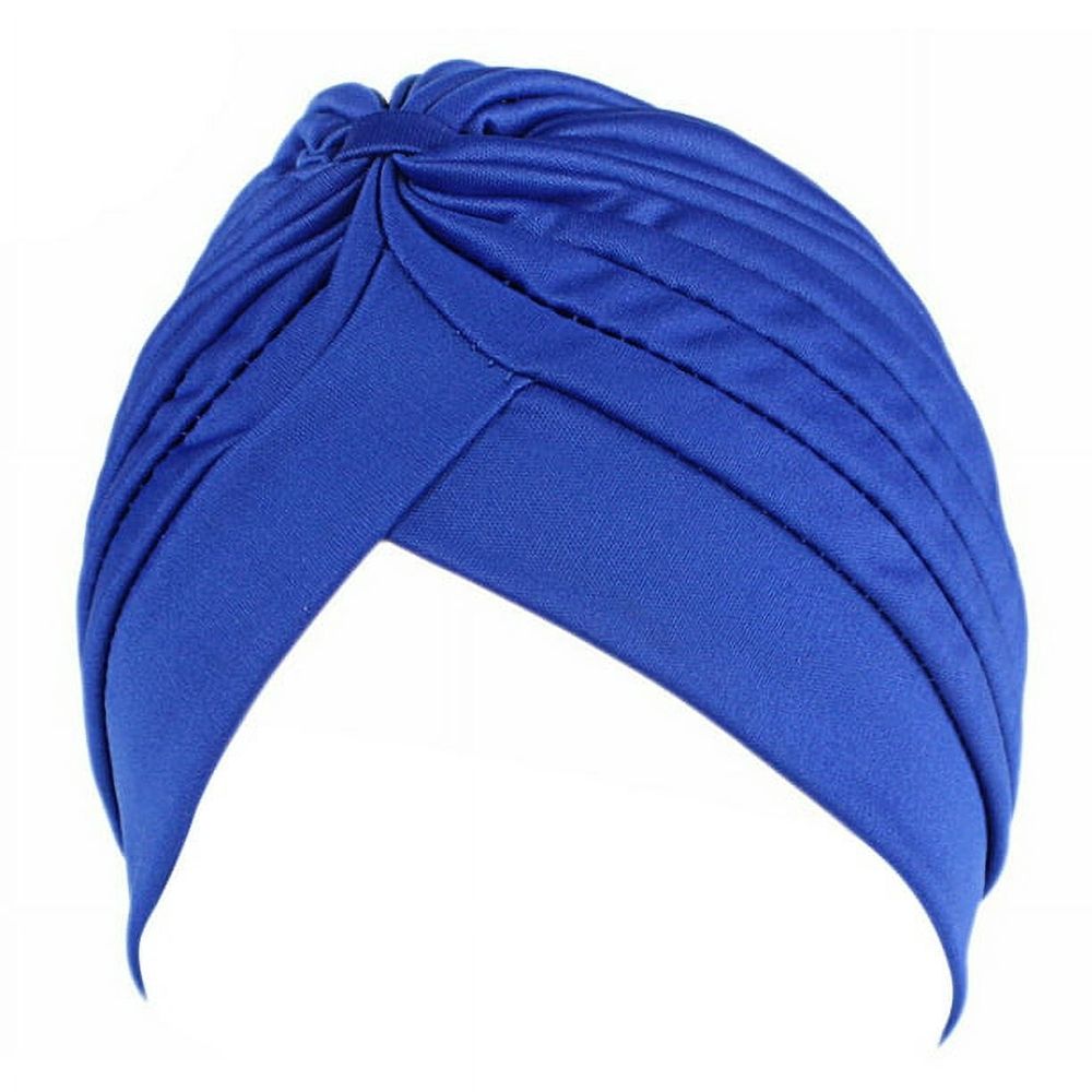 5Pcs Women Hat Stretchy Head Wrap Band Chemo Hat Pleated Cap Head Cover Hats