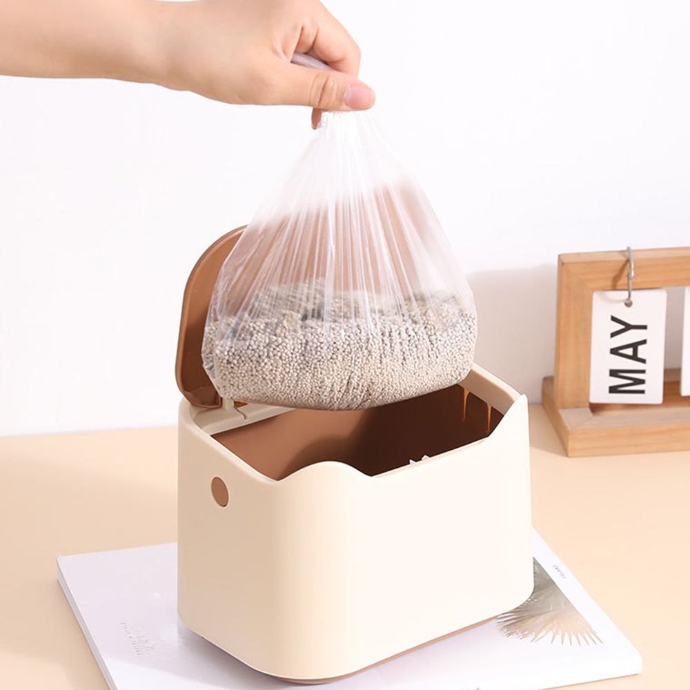 Cat Litter Trash Can with Press Type Lid, Cat Litter Box Waste Disposal System for Odor Control, Slim Cat Litter Pail Disposal System