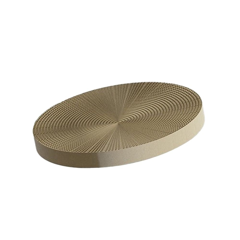 Round Cat Scratcher Refill, Scratch and Spin Cat Scratcher Replacement Pads, for Active Play, Natural Recycled Corrugated Cardboard