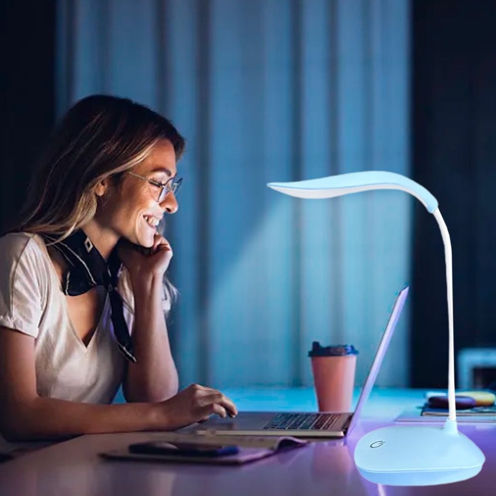 Cordless Desk Table Lamp, Battery Powered Desk Lamp, Portable Rechargeable Lamps Touch Control, Small Led Table Light For Dorm Study Office Bedroom