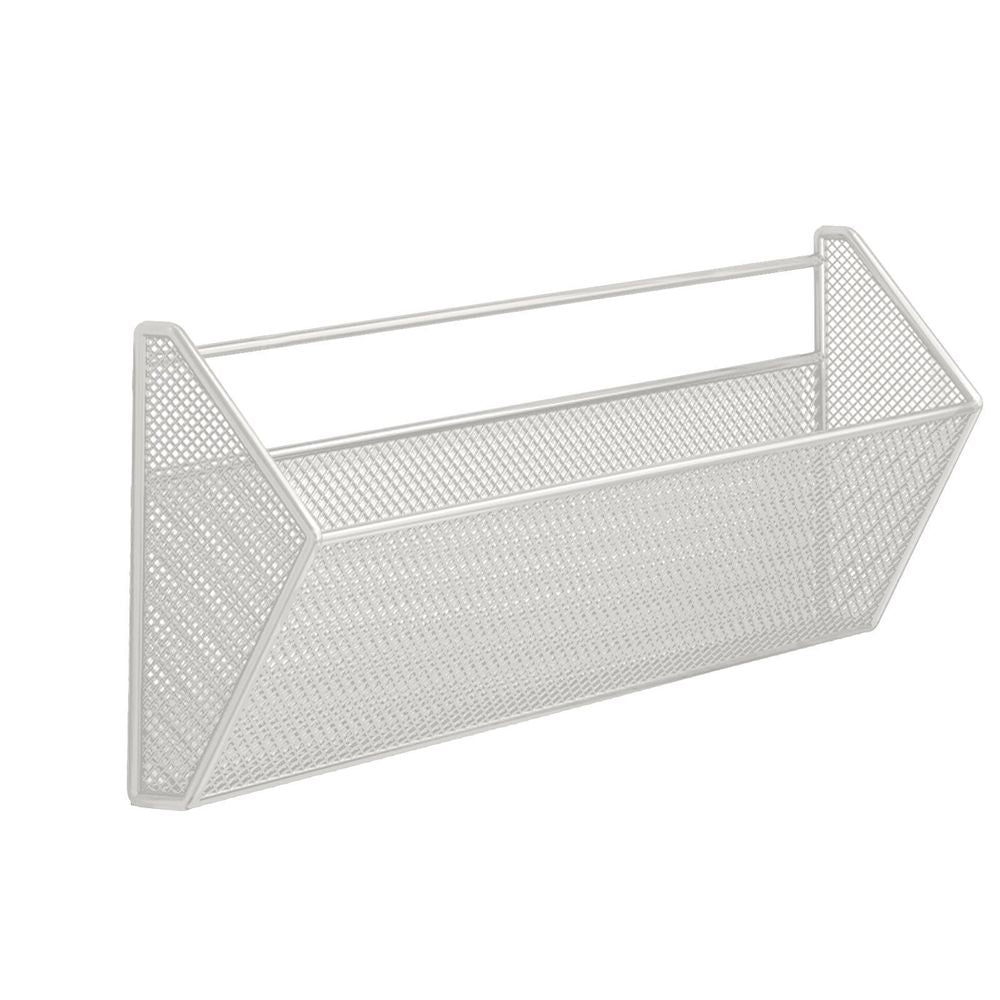Wall Mounted Shoe Rack for Bathroom Door | Non Perforated Slipper & Towel Storage Organizer | Adjustable Stainless Steel Holder | 1-Piece White