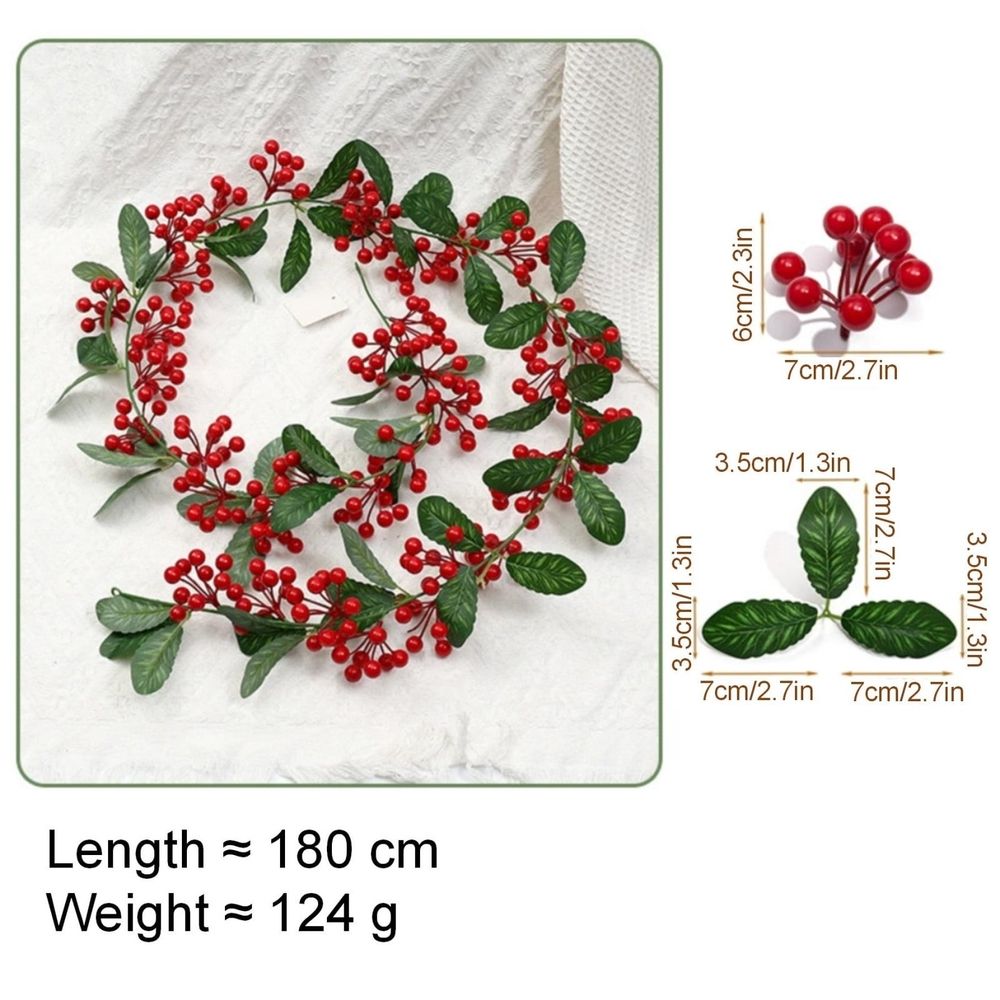 Artificial Christmas Garland 70In 0.27LB | Stackable Faux Flower Mantel Tree Party Decor | Silk-Like Plastic Greenery for Home Office Wedding Storefront Display | Indoor Covered Outdoor Use