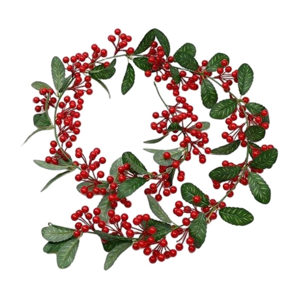 Artificial Christmas Garland 70In 0.27LB | Stackable Faux Flower Mantel Tree Party Decor | Silk-Like Plastic Greenery for Home Office Wedding Storefront Display | Indoor Covered Outdoor Use