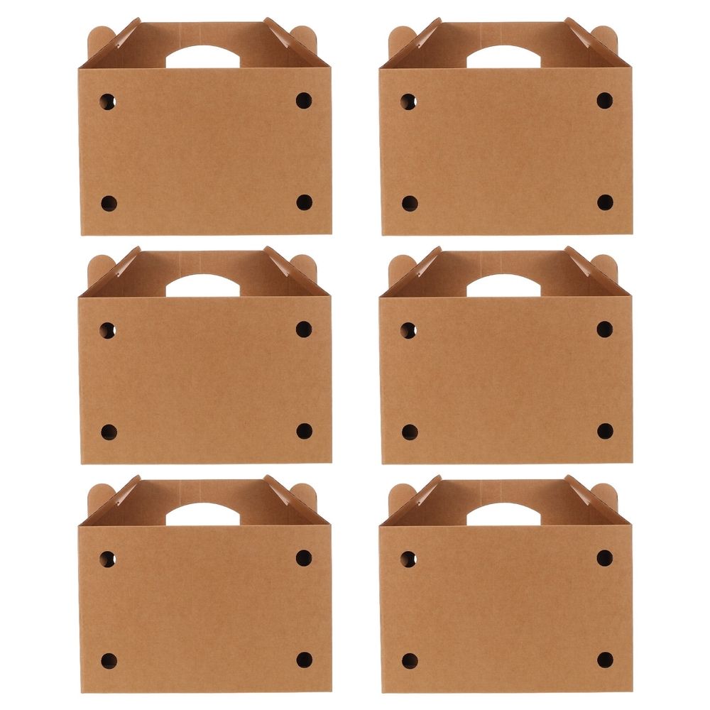 6Pcs Bird Shipping Cardboard Box with Handle Lightweight Breathable Pet Transport Carrier