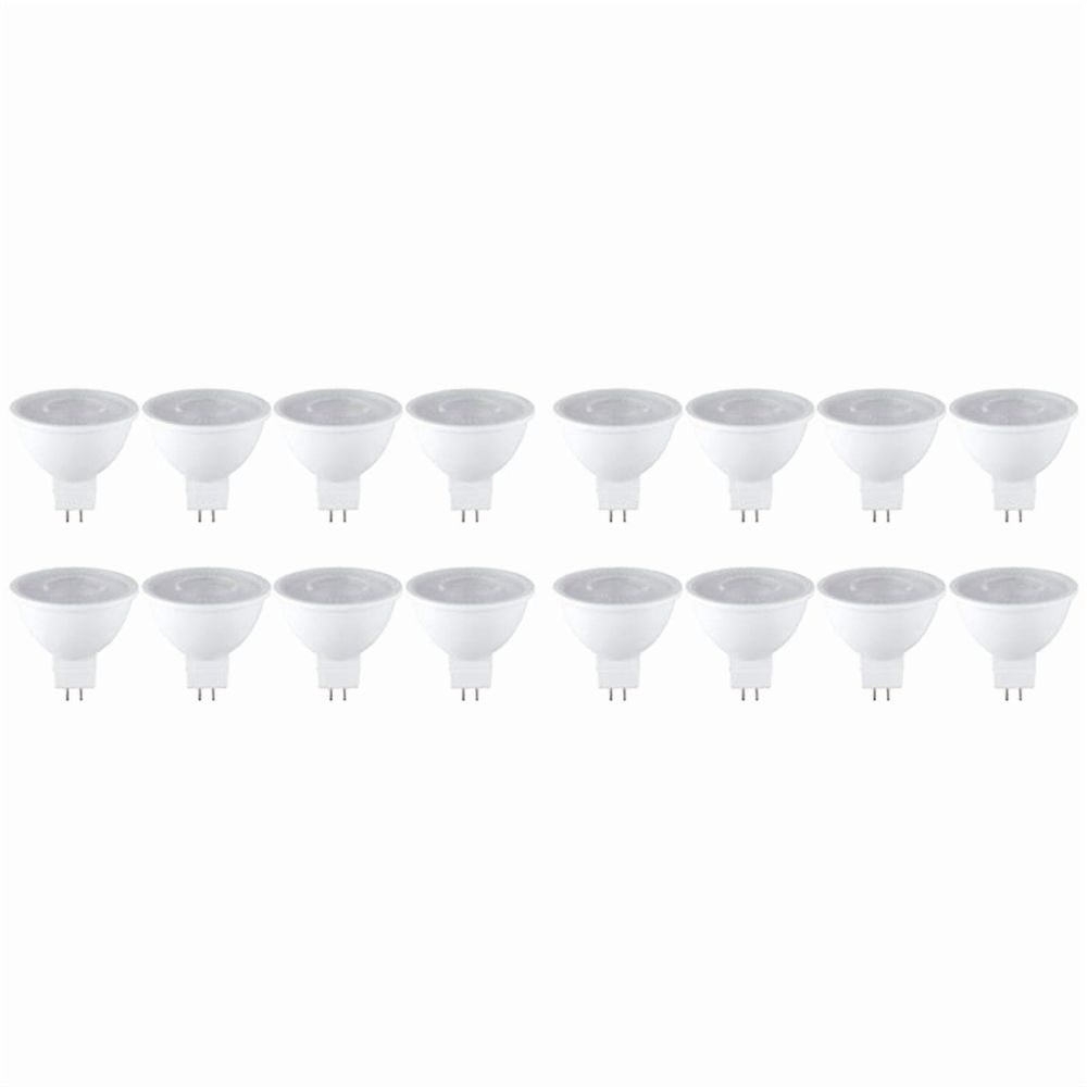 16PCS 7W LED Bulb GU5.3 Base 6000K 520LM White Light for Ceiling Light Track Light Home Use Bulb