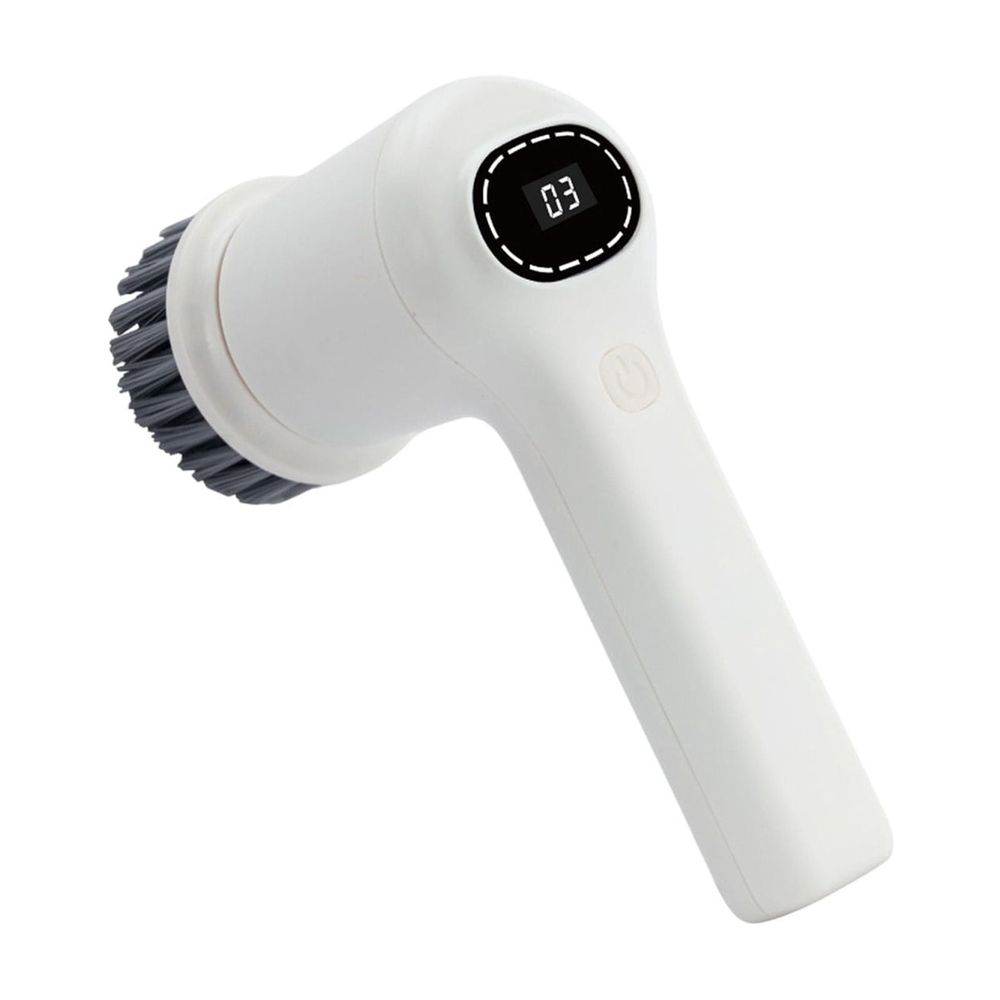 USB Rechargeable Electric Cleaning Brush with Multiple Heads for Kitchen Pots Tiles Glass Waterproof IPX5 Household Scrubber Three-Speed 7.87x4.33in
