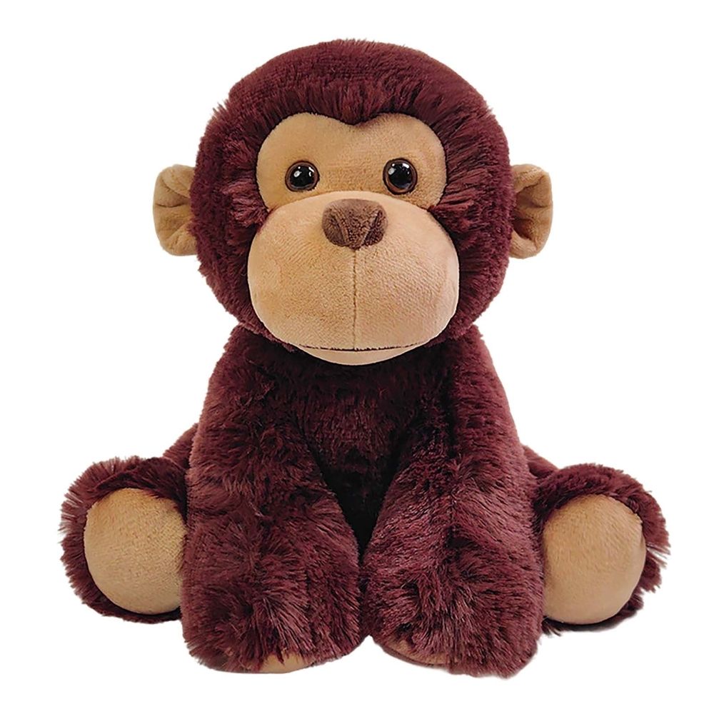 Cute Forest Animal Monkey Plush Doll Figurine, Soft Squatting Sitting Stuffed Toy for Home Shelf Desk Decoration, 8 Inch