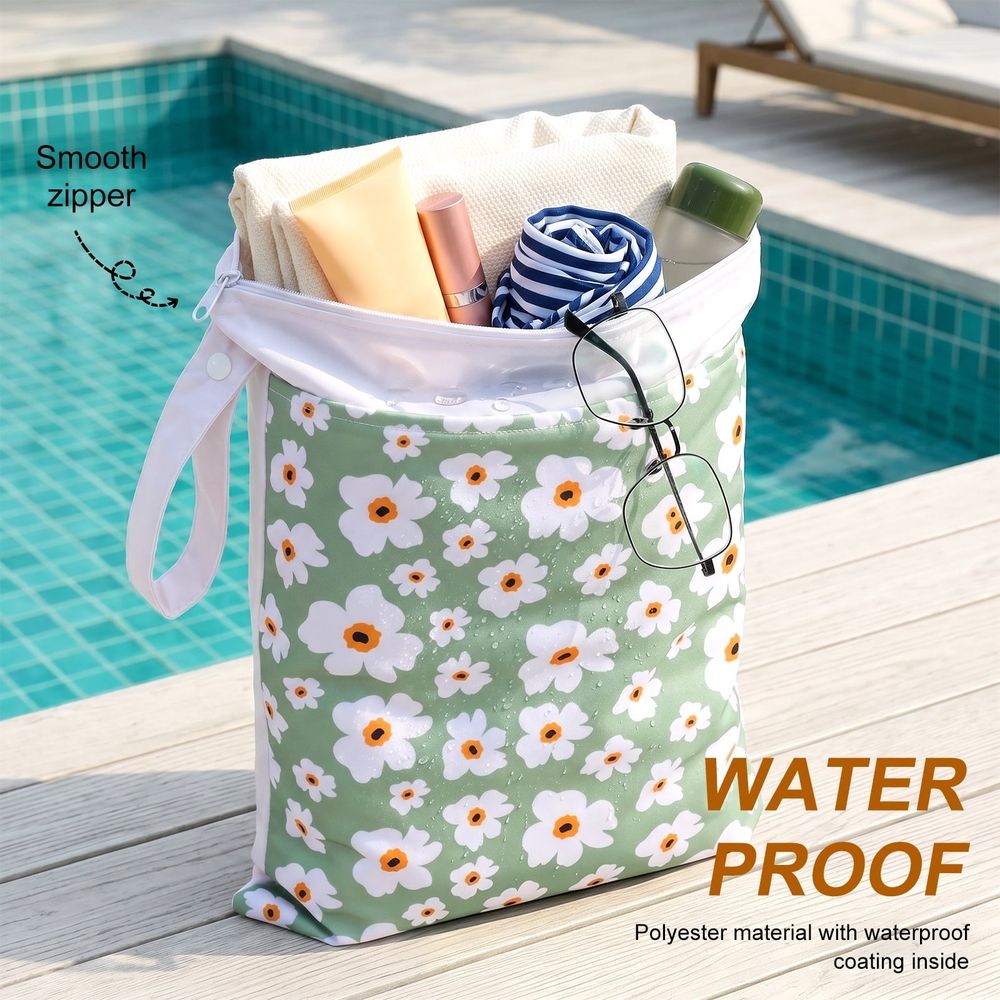 3Pcs Wet Dry Bags Spacious Inner Space Waterproof Wet Bag Portable and Easy To Clean for Baby Item Swimming Beach Travel