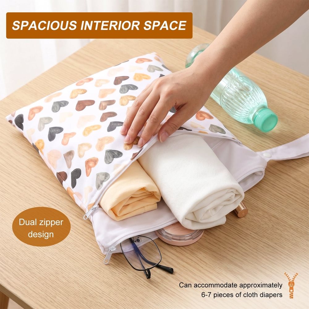 3Pcs Wet Dry Bags Spacious Inner Space Waterproof Wet Bag Portable and Easy To Clean for Baby Item Swimming Beach Travel