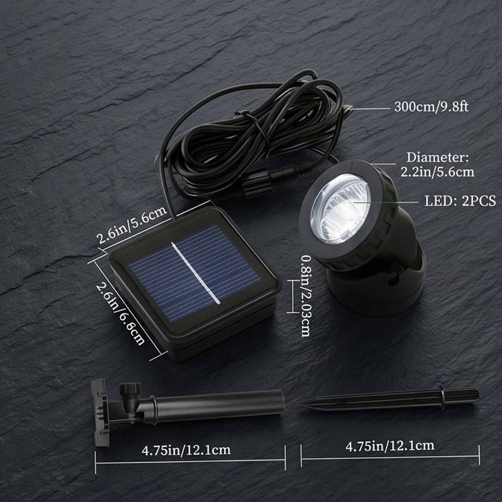 Solar Underwater Pond Lights Multi-Color Waterproof Solar Pond Lights for Pool Fountain Waterfall with Adjustable Head and Panel