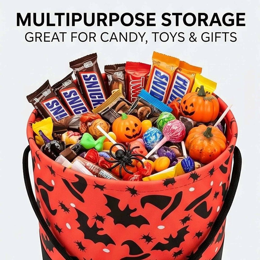 Halloween Decor Basket, Cotton Rope Pumpkin Basket, Halloween Candy Storage Server Bucket, Trick-or-Treating Candy Tote, Boo Bucket for Halloween Party, Fall Festival, Gift Giving