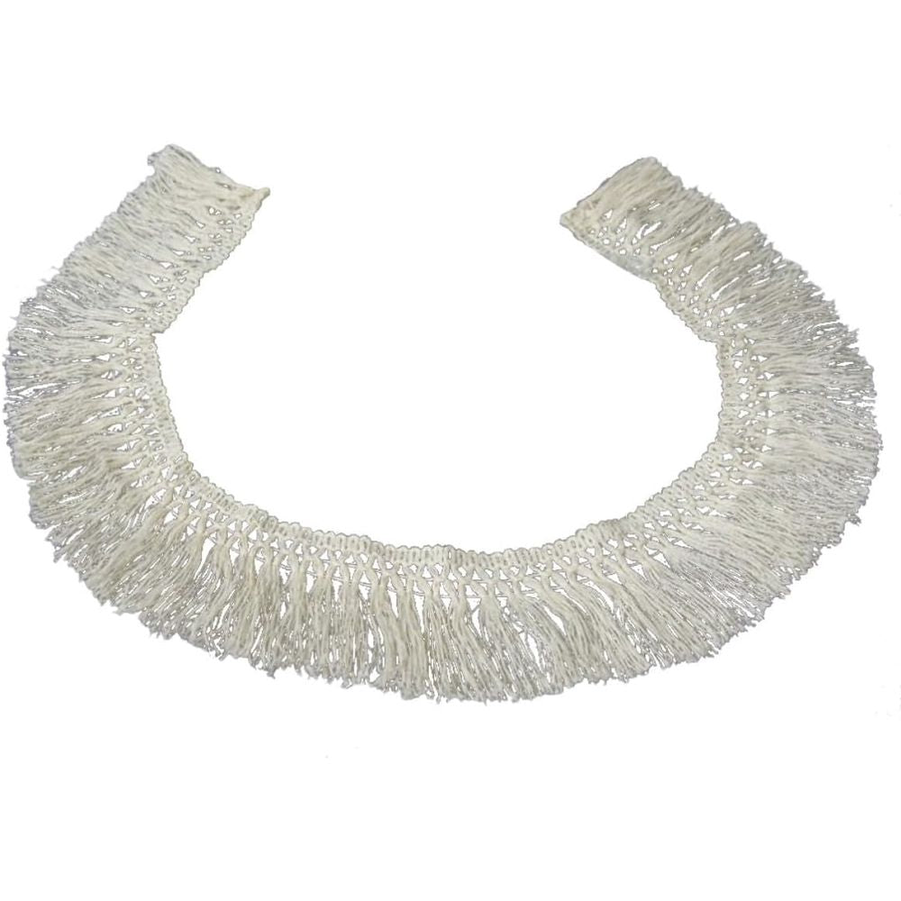 8pcs Cotton Tassel Fringe Trim for DIY Crafts, 1 Yard Beige Pack, Easy to Sew and Glue, for Curtains and Clothes