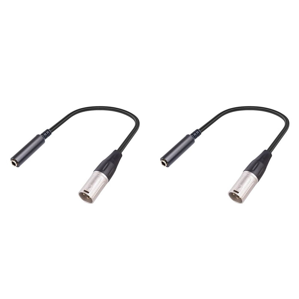 2X XLR Male to 1/4 Inch Female Cable,3 Pin Male to 6.35mm Socket Audio Cord, XLR Male to 6.35mm Microphone Audio Cable
