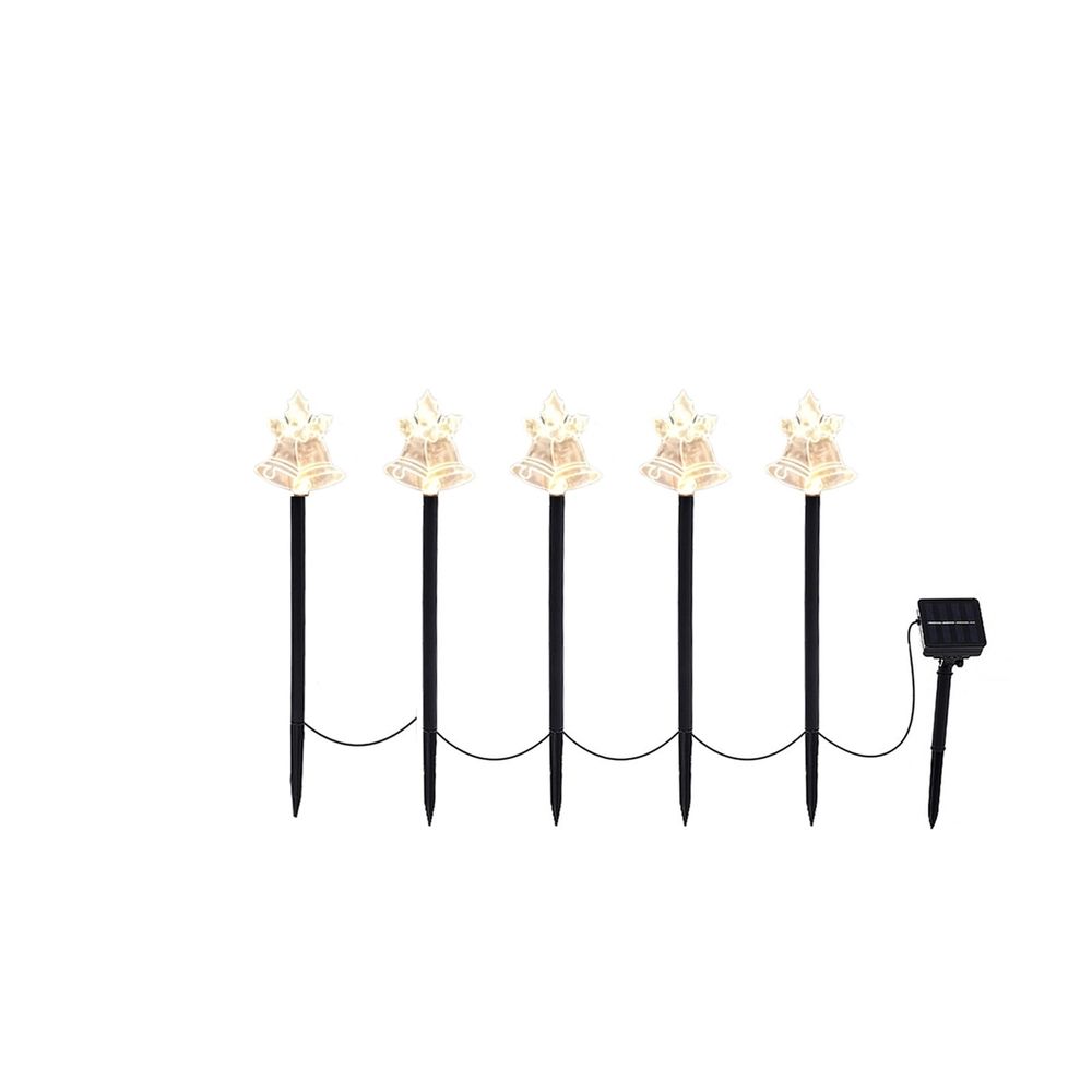 Solar Powered Christmas Christmas Bells Garden Stake Lights Decorative Outdoor Ambient Lighting For Parks Gardens Villas And Landscapes, Solar Powered Christmas Bells Garden Stake Lights
