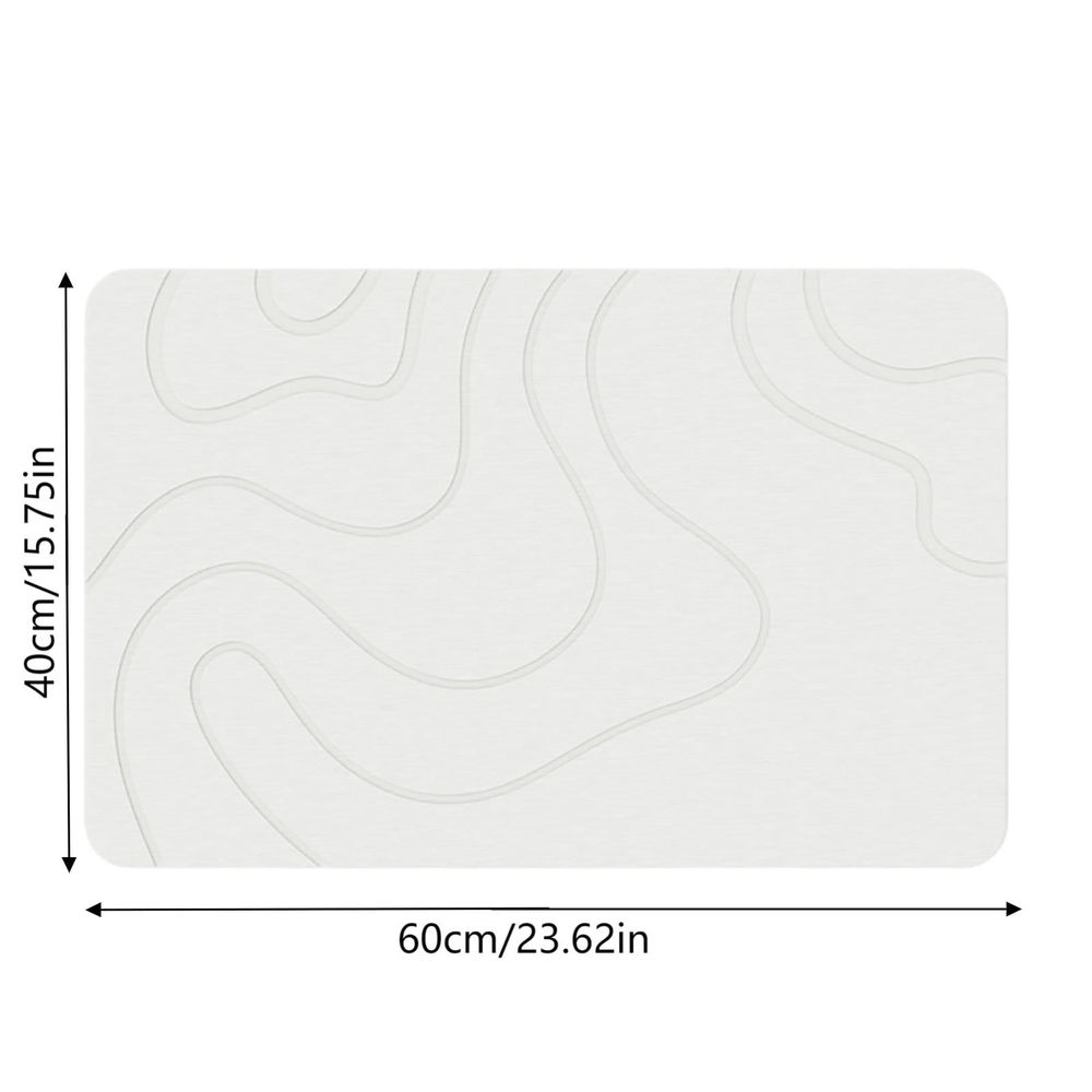 Diatomite Bath Mat - Super Absorbent Stone Shower Mat, Non- Quick Dry Bathroom Floor Mat - Eco-Friendly Diatomaceous Earth Design