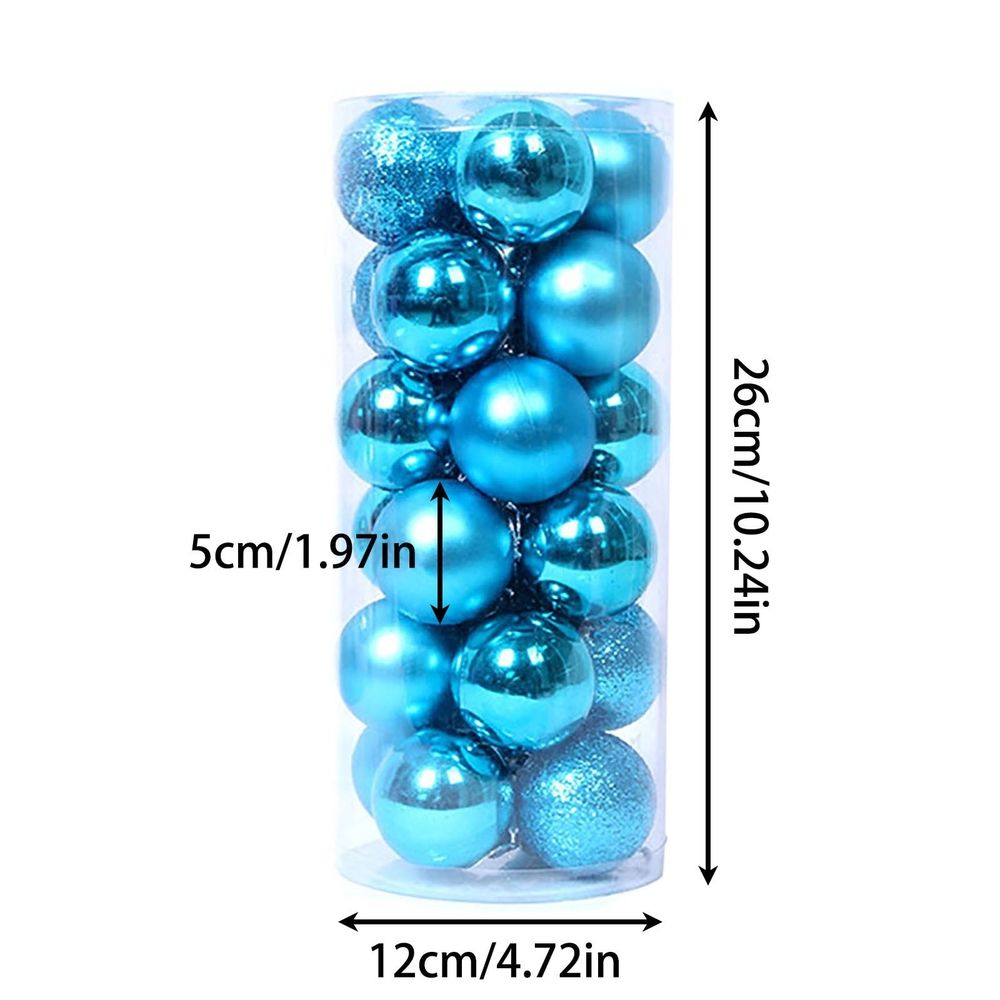 24PCS Shatterproof Christmas Ball Ornaments - 1.2" to 3" Assorted Size Xmas Tree Decorations, Hanging Balls for Holiday Wedding Party Home Decor