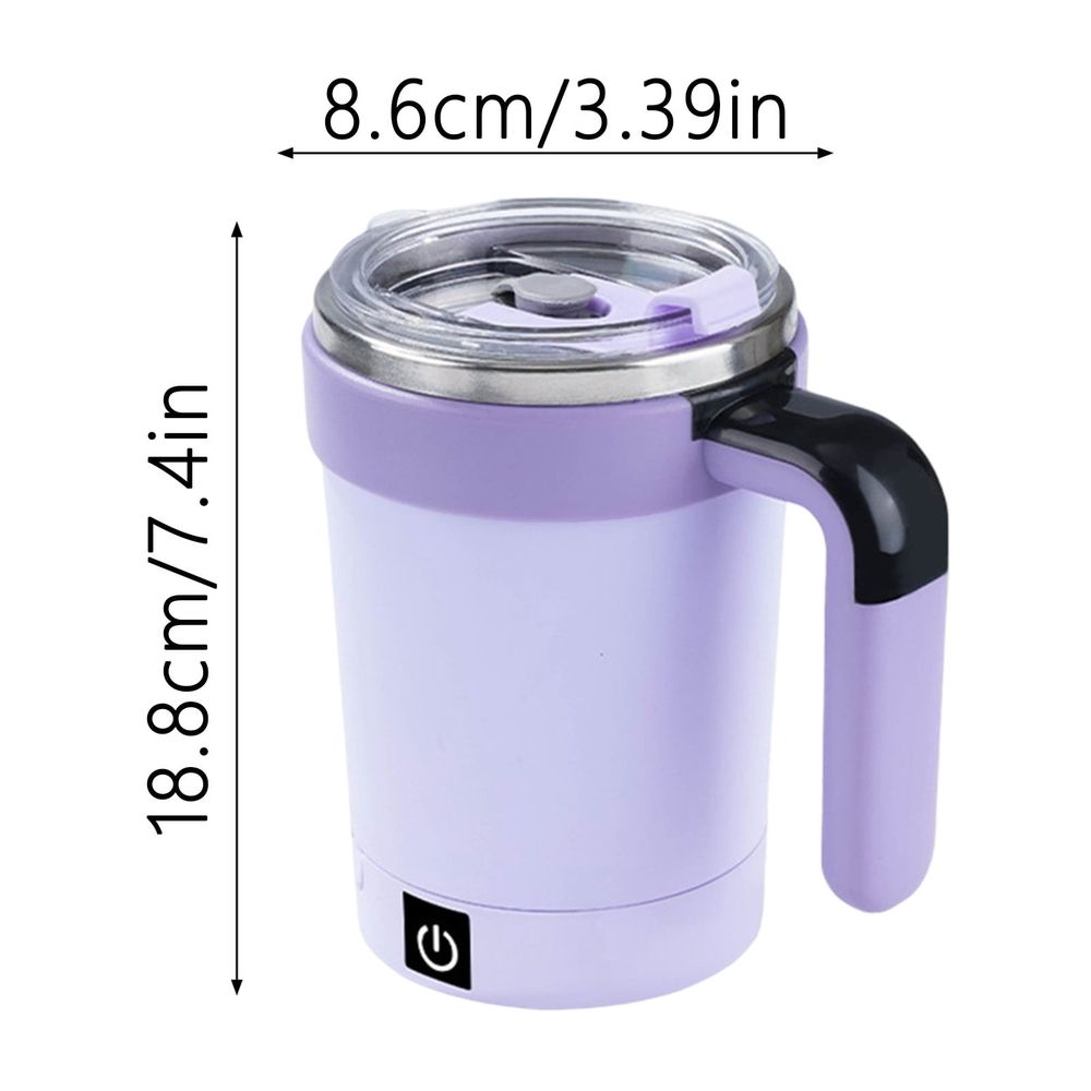 Automatic Stirring Coffee Mug 16oz, Electric Stirring Cup with Digital Temp Display - Rechargeable Self Mixing Smart Mug for Coffee, Milk, Tea, Insulated